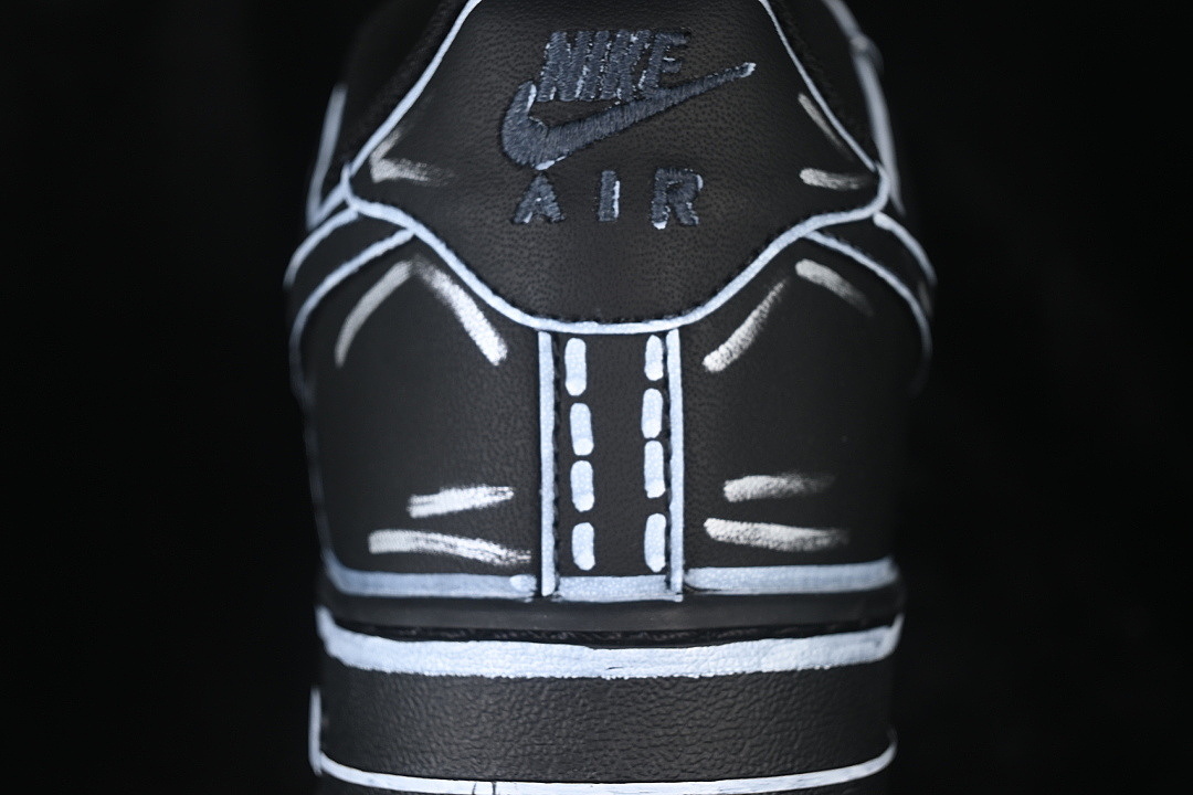 Nike [CW2288-001]-[AIR FORCE 1 07 LOW CASUAL SNEAKERS BLACK/WHITE/BLACK]-[WOMAN:36-39]-[MAN:40-45] - Image 7