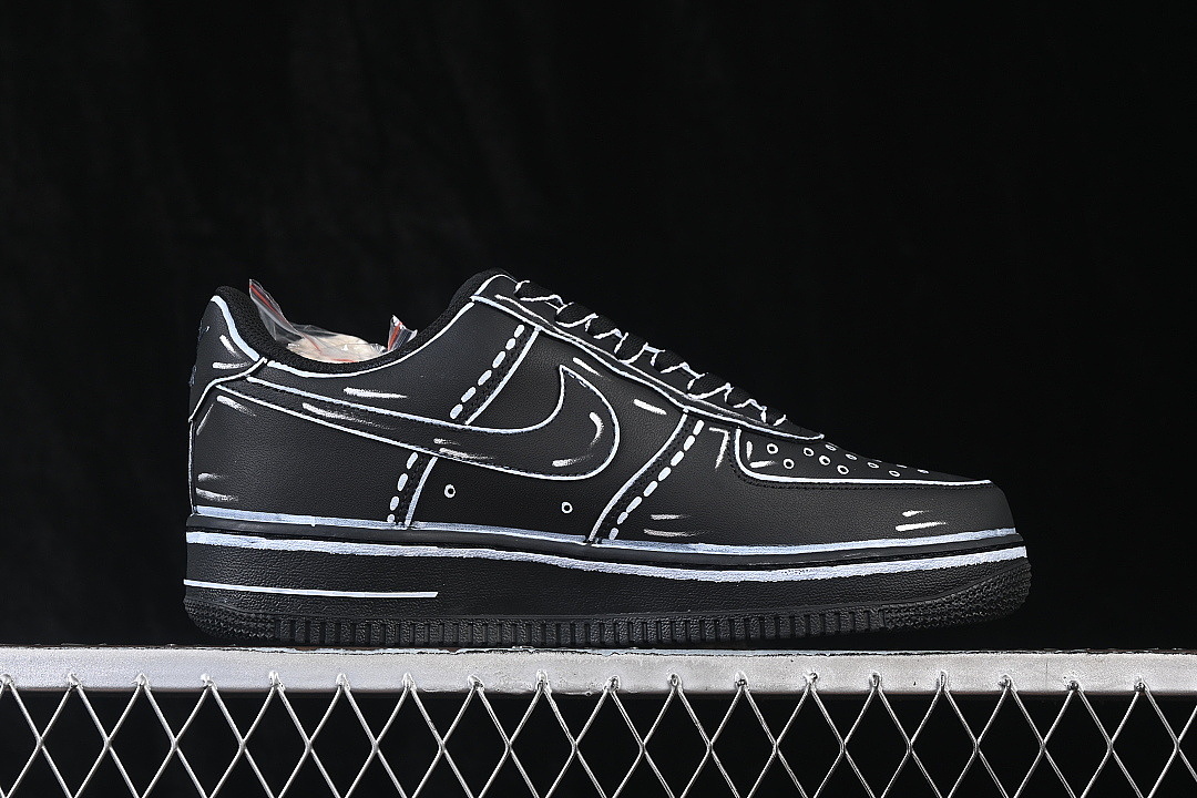 Nike [CW2288-001]-[AIR FORCE 1 07 LOW CASUAL SNEAKERS BLACK/WHITE/BLACK]-[WOMAN:36-39]-[MAN:40-45] - Image 16