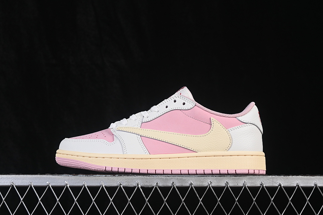 Jordan [DM7866-600]-[TRAVIS SCOTT AIR JORDAN 1 LOW OG WHITE/PINK]-[WOMAN:36-39]-[MAN:40-48.5] - Image 2