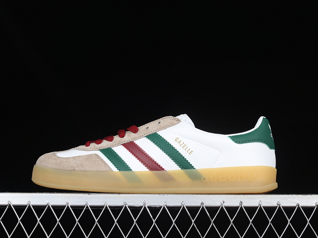 Unbranded [IA9089]-[GU*CCI X GAZELLE SHOES CLOUD WHITE/GREEN/RED-GUM]-[WOMAN:36-39]-[MAN:40-45], photo 1
