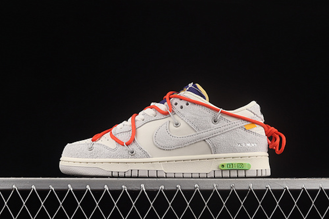 Unbranded [DJ0950-110]-[OW X SB DUNK LOW LOT 13 OF 50 SAIL/NEUTRAL GREY/HABANERO RED]-[UNISEX:36-47.5], photo 1
