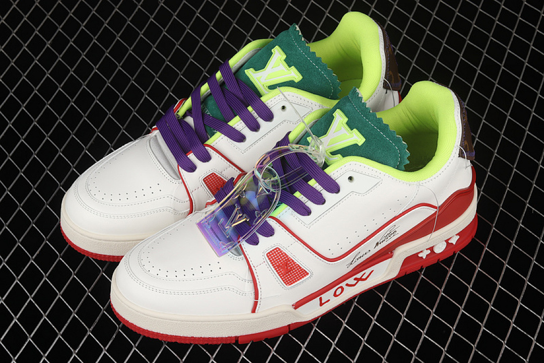 Louis Vuitton [L*V 2021S TRAINER WHITE/RED/PURPLE-GREEN]-[MAN:38-45] - Image 11