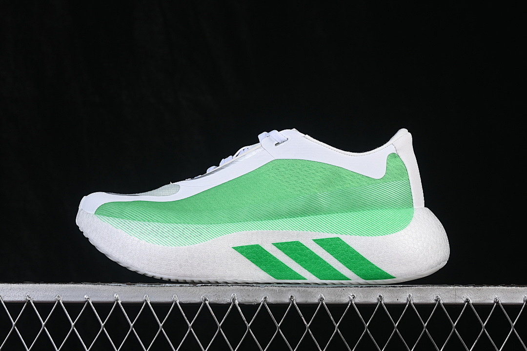 HYPERBOOST EDGE M SOLE-BOOSTING RUNNING SHOES WHITE/GREEN · KI1931, photo 1
