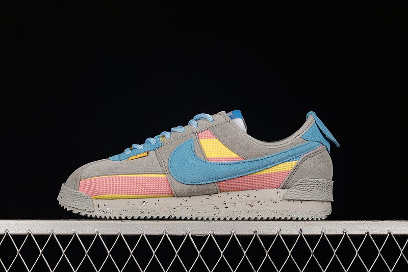 UNION LA X CORTEZ SP LIGHT SMOKE GREY/CORAL CHALK/VARSITY MAIZE/BLUE FURY · DR1413-002, photo 1