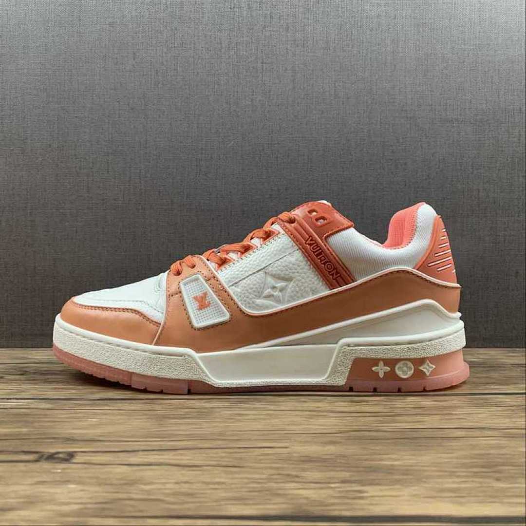 Louis Vuitton Louis Vuitton [L*V TRAINER SHOES WHITE/WHITE/ORANGE]-[MAN:38-45], photo 1