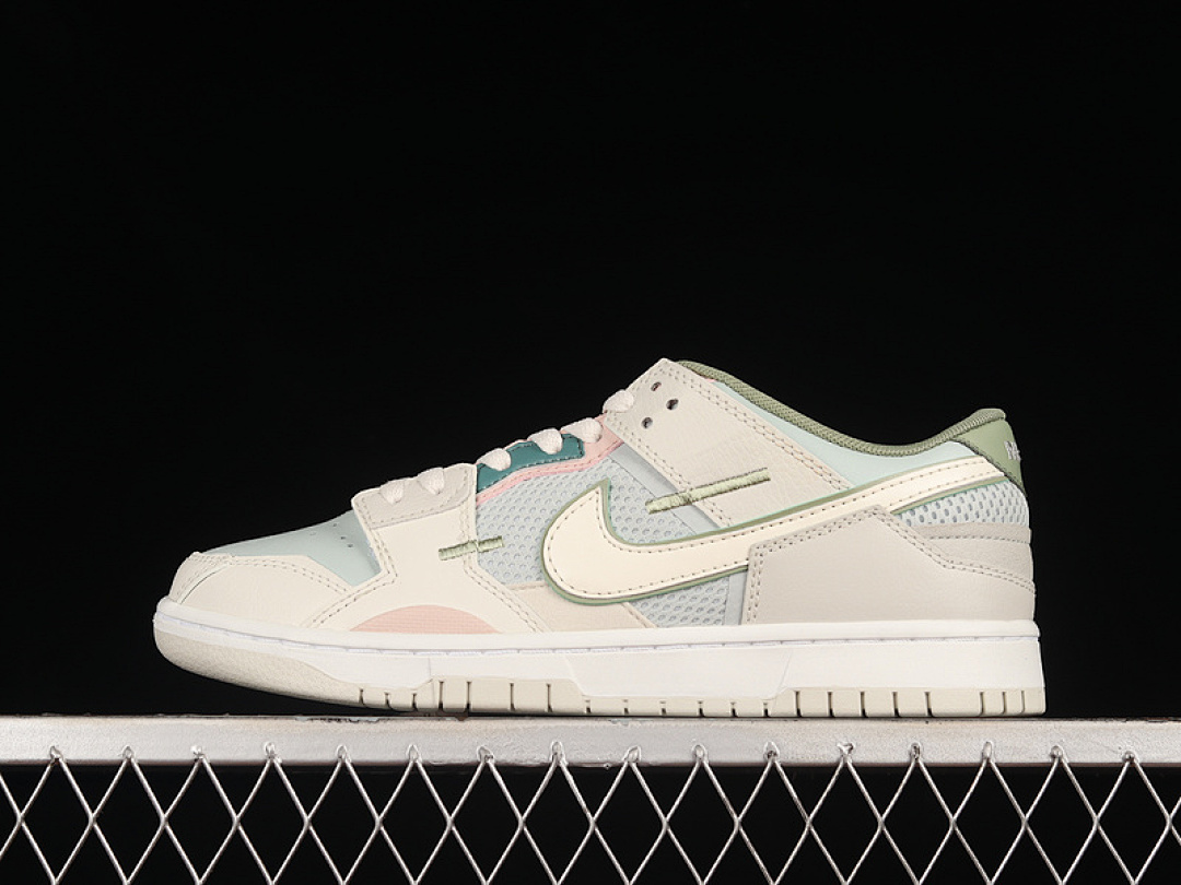 Unbranded [DM0802-001]-[SB DUNK LOW SCRAP SE GREY HAZE/PHANTOM/LIGHT BONE/OIL GREEN]-[UNISEX:36-47.5], photo 1