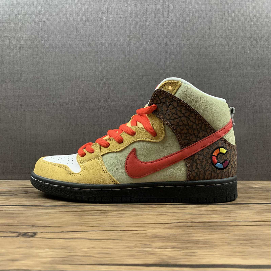 Nike COLOR SKATES X DUNK HIGH SB KEBAB AND DESTROY YELLOW/RED/WHITE-BROWN · CZ2205-700, photo 1