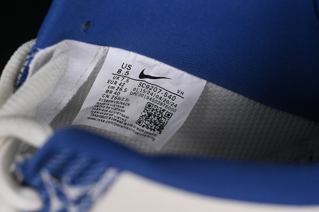 Nike [SC9207-540]-[AIR FORCE 1 07 LOW LV WHITE/GREY/BLUE]-[WOMAN:36-39]-[MAN:40-45] - Image 6