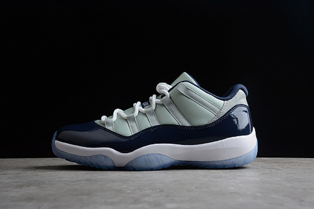 Jordan AIR Jordan 11 RETRO LOW GEORGETOWN GREY MIST/WHITE-MIDNIGHT NAVY · 528895-007, photo 1