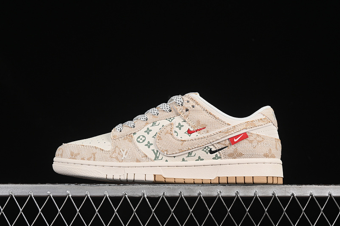 Louis Vuitton [YX5066-352]-[SB DUNK LOW LV WHITE/GREY/KHAKI]-[WOMAN:36-39]-[MAN:40-45], photo 1