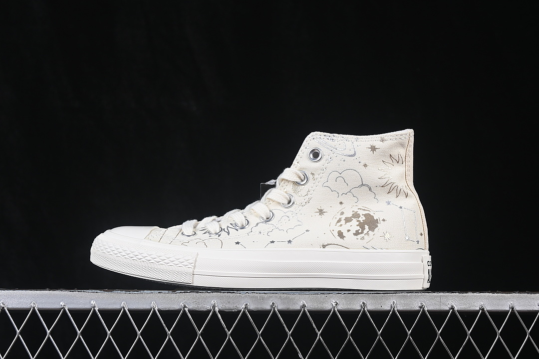 Off-White [A23869C]-[CONVERSE ALL STAR HIGH TOP CASUAL SHOES BEIGE/OFF WHITE]-[WOMAN:35-39.5]-[MAN:40-44], photo 1