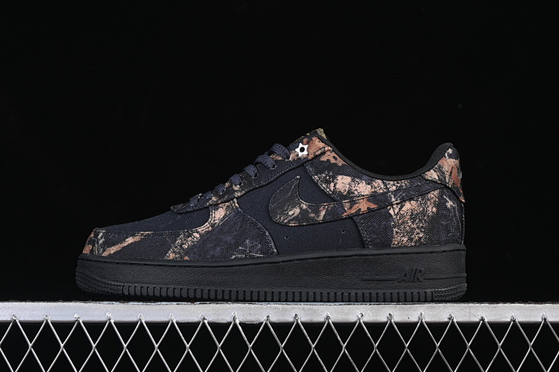 Nike Nike AIR FORCE 1 07 LOW CASUAL SNEAKERS BLACK/GREEN/BROWN · IH1221-001, photo 1