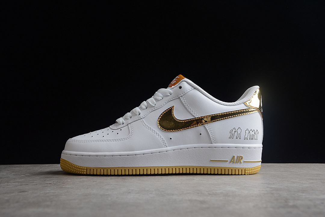 Nike [315092-171]-[AIR FORCE 1 LOW 07 PLAYERS WHITE/WHITE/METALLIC GOLD]-[WOMAN:36-39]-[MAN:40-45], photo 1