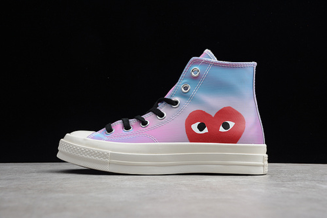 Converse [67-66-74]-[162198C]-[CHUCK TAYLOR ALL-STAR 70S HIGH PLAY CDG LIGHT BLUE/HIGH RISK (RED]), photo 1