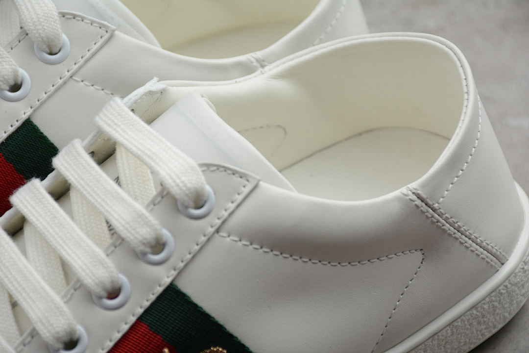 Gucci [GU*CCI ACE EMBROIDERED LOW-TOP SNEAKER WHITE/GREEN]-[WOMAN:35-39]-[MAN:40-44] - Image 7