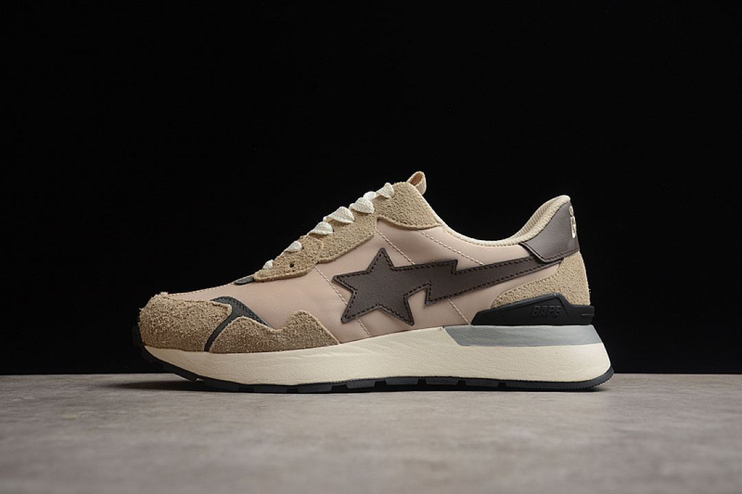 Bape [BAPE ROAD STA EXPRESS RUNNING SHOES LIGHT BROWN/DARK BROWN-BEIGE]-[WOMAN:36-39]-[MAN:40-45], photo 1