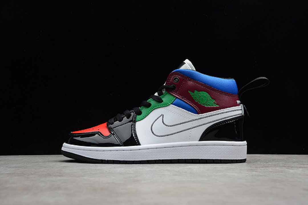 Jordan [DB5454-001]-[AIR JORDAN 1 MID SE MULTICOLOR BLACK/WHITE-UNIVERSITY RED]-[UNISEX:36-47], photo 1