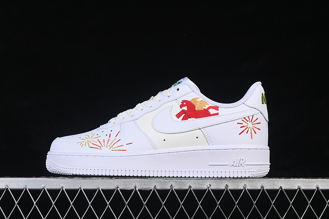 Nike [IQ1133-111]-[AIR FORCE 1 07 LOW CASUAL SNEAKERS WHITE/RED]-[WOMAN:36-39]-[MAN:40-45] - Image 2