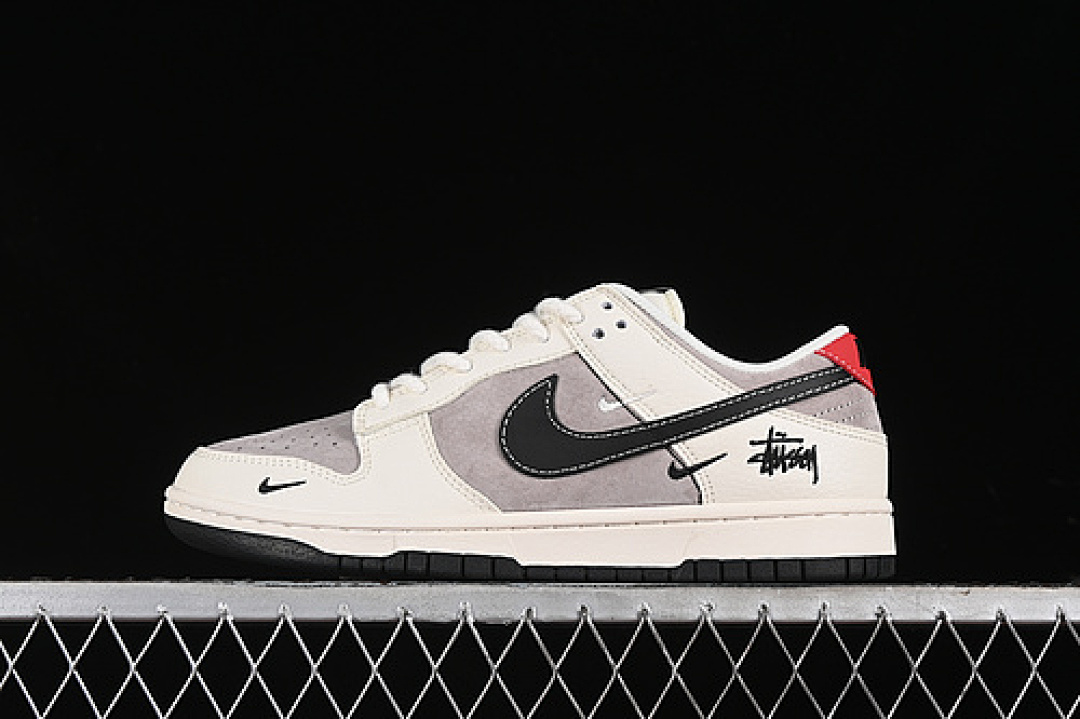 Unbranded [SJ1089-001]-[SB DUNK LOW WHITE/BEIGE GREY/BLACK/RED]-[WOMAN:36-39]-[MAN:40-45], photo 1