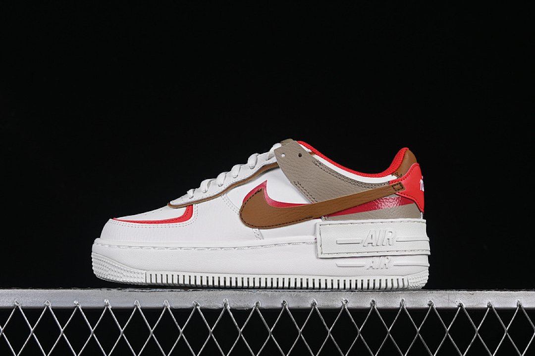 Nike [HQ3400-030]-[AIR FORCE 1 SHADOW PHANTOM/FIRE RED/KHAKI/LIGHT BRITISH TAN]-[WOMAN:35.5-40], photo 1