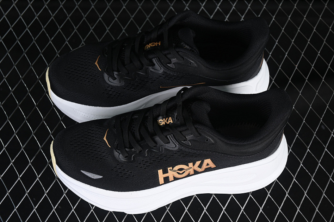 On Running [1162012 BRGL]-[HOKA ONE BONDI 9 BLACK/WHITE/YELLOW]-[WOMAN:36-39]-[MAN:40-45] - Image 11