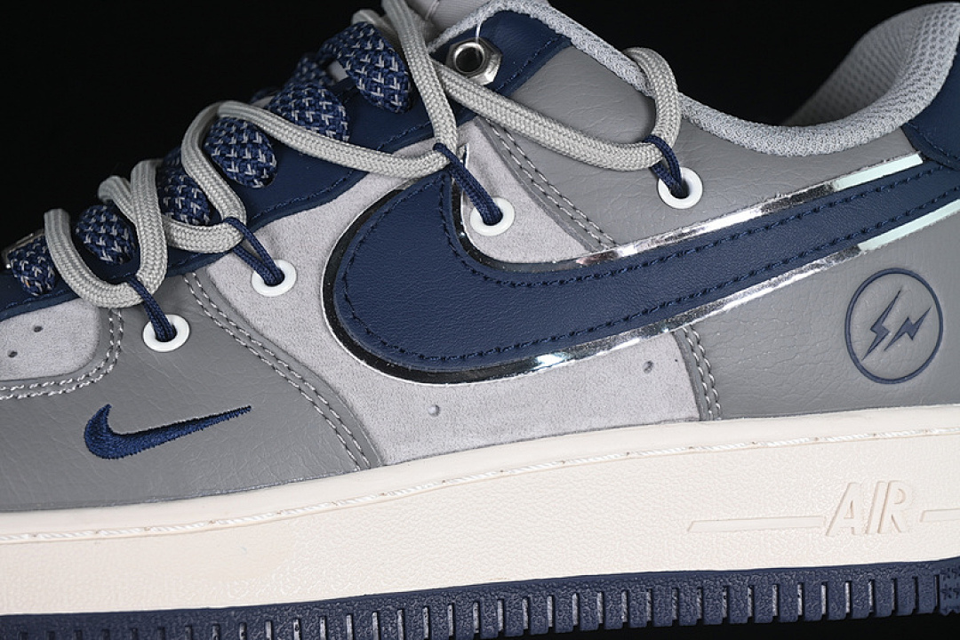 Nike [SJ1198-111]-[AIR FORCE 1 07 LOW WHITE/GREY/BLUE]-[WOMAN:36-39]-[MAN:40-45] - Image 9