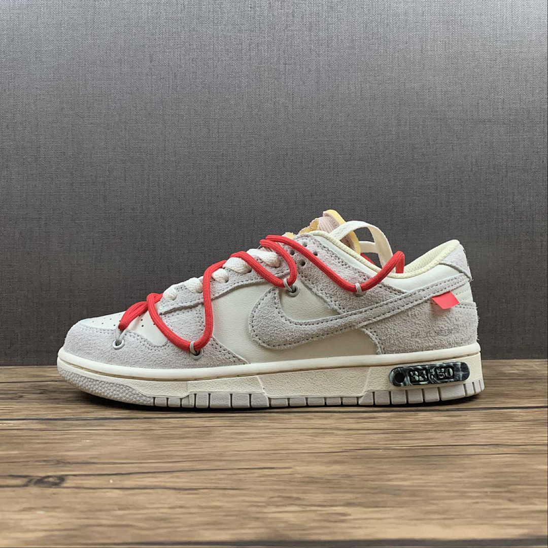 Off-White [DJ0950-118]-[OW X SB DUNK LOW LOT 33 OF 50 SAIL/NEUTRAL GREY/CHILE RED]-[UNSIEX:36-47.5], photo 1