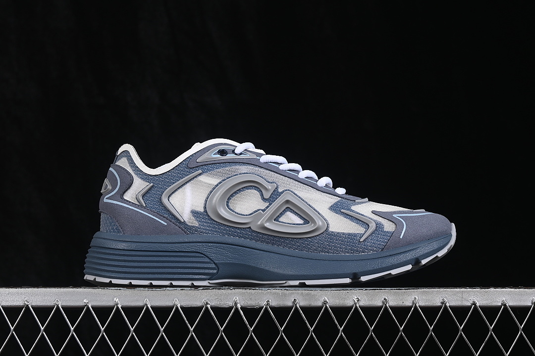 Dior [3SN342ABFH052]-[LOW-TOP CASUAL LIFESTYLE SHOES BLUE/GREY/WHITE]-[WOMAN:38-39]-[MAN:40-47] - Image 16
