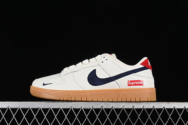 Supreme Nike SB DUNK LOW SUPREME OFF WHITE/YELLOW/BLUE/RED · JH8310-945, photo 1