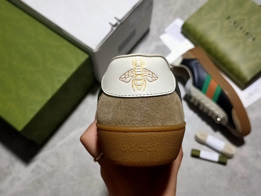 Gucci [GU*CCI ACE EMBROIDERED LOW-TOP SNEAKER BLACK/BROWN/GREEN-RED]-[UNISEX:35-44] - Image 4