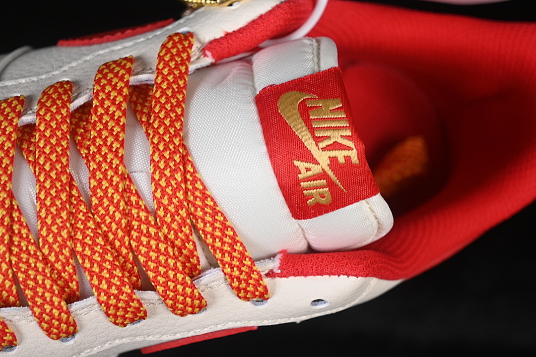 Nike [QW5288-125]-[AIR FORCE 1 07 LOW CASUAL SNEAKERS WHITE/RED/GOLD]-[WOMAN:36-39]-[MAN:40-45] - Image 9