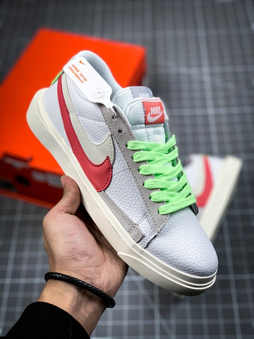 Unbranded [BV0076-106]-[SACAI X BLAZER LOW BEIGE/GREEN/RED-WHITE]-[WOMAN:36-39]-[MAN:40-45], photo 1