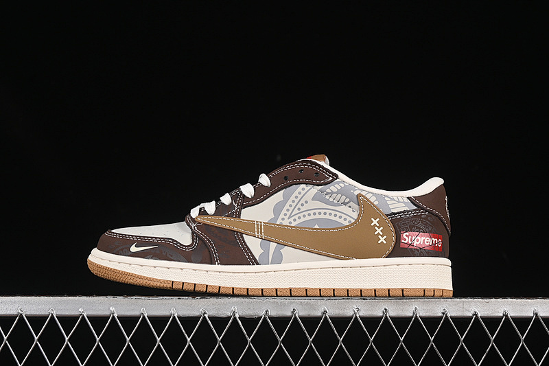 Jordan TRAVIS SCOTT X FRAGMENT DESIGN AIR Jordan 1 LOW OG SP GREY/BROWN · XS2024-055, photo 1