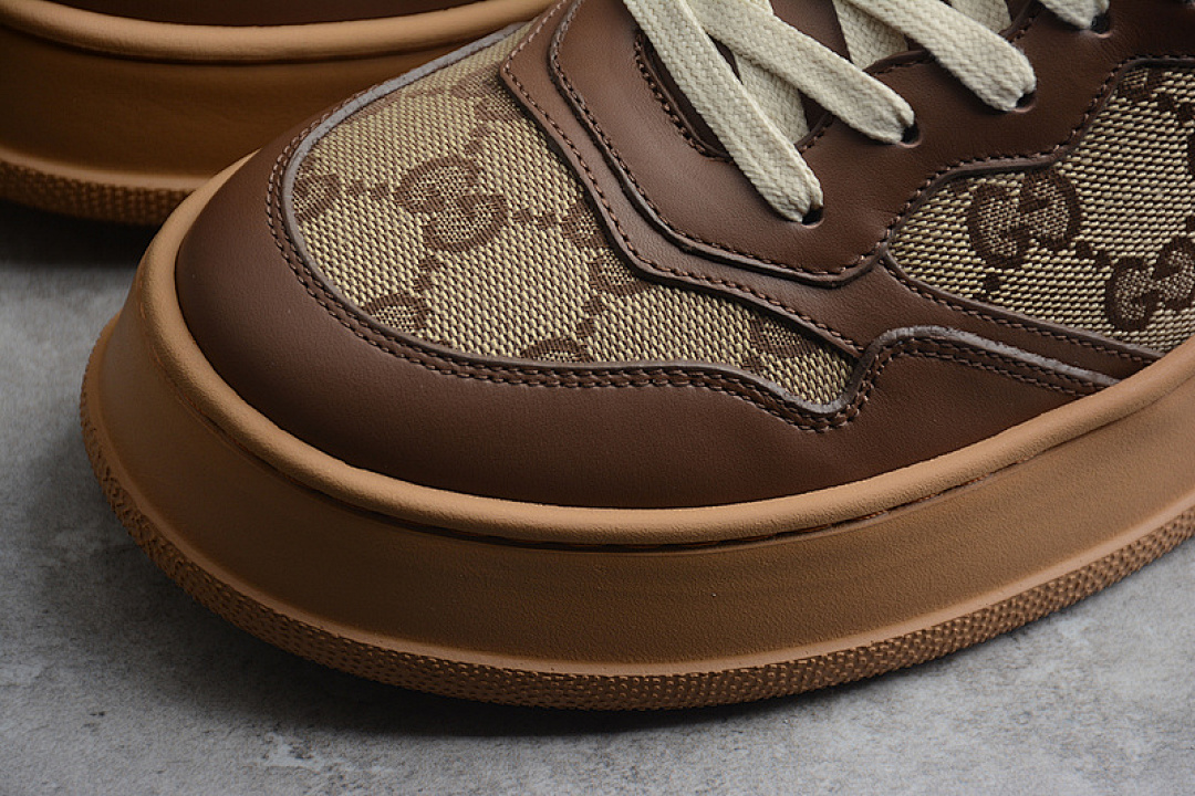 Chanel [676092 UPG20 2866]-[GU*CCI CHUNKY B SNEAKERS BROWN/KHAKI/WHITE]-[WOMAN:35-40]-[MAN:39-45] - Image 8