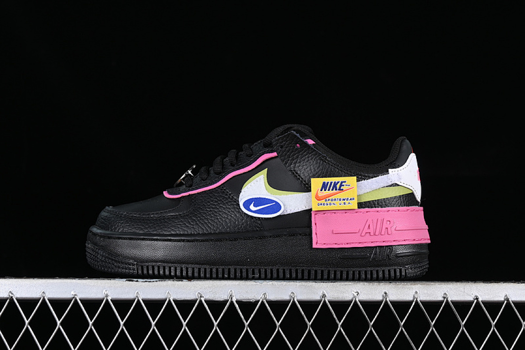 Nike [CU4743-001]-[AIR FORCE 1 SHADOW WHITE/BLACK/PINK]-[WOMAN:35.5-42], photo 1