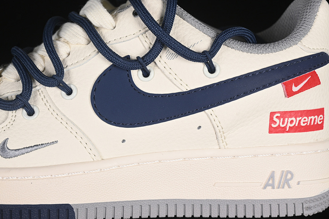 Nike [DM6868-068]-[AIR FORCE 1 07 LOW SUPREME WHITE/GREY/BLUE]-[WOMAN:36-39]-[MAN:40-45] - Image 8