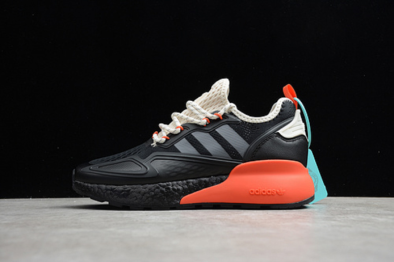 ZX 2K BOOST SHOES CORE BLACK/ORANGE/CLOUD WHITE · FV9999, photo 1