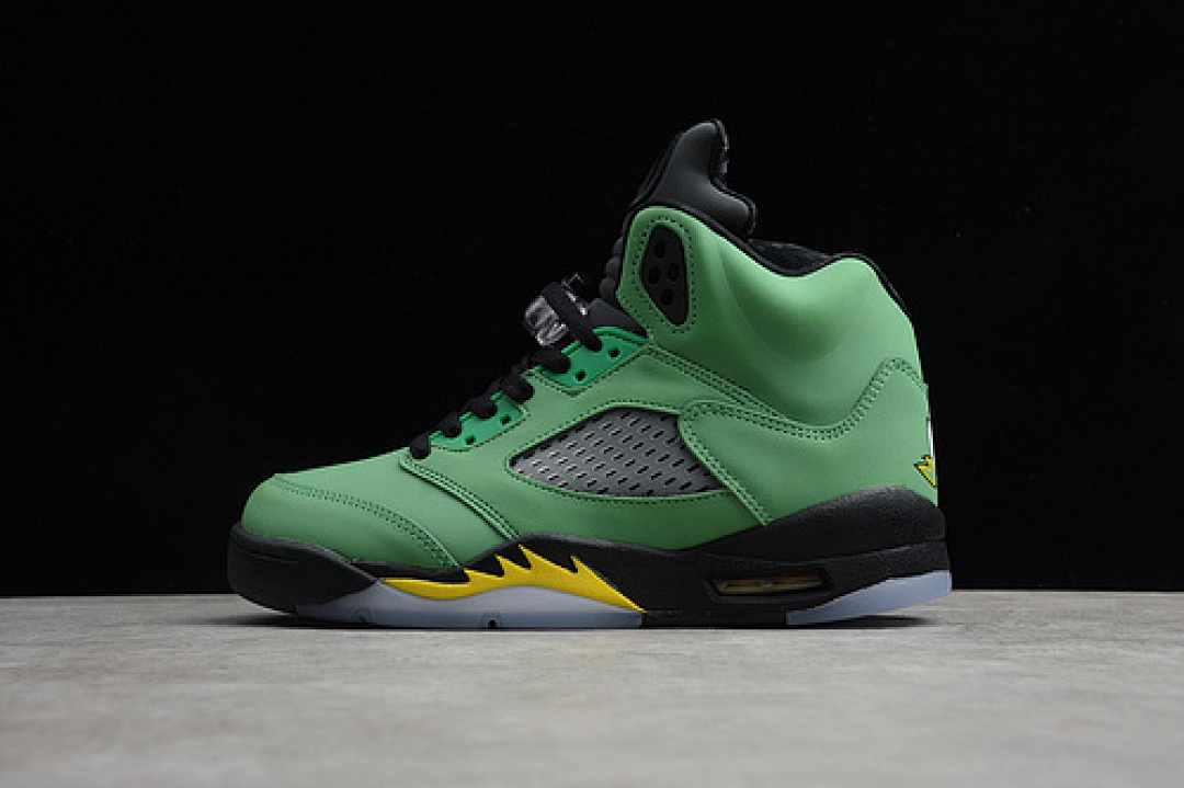 Jordan AIR Jordan 5 RETRO SE OREGON APPLE GREEN/BLACK-YELLOW STRIKE-BLACK · CK6631-307, photo 1