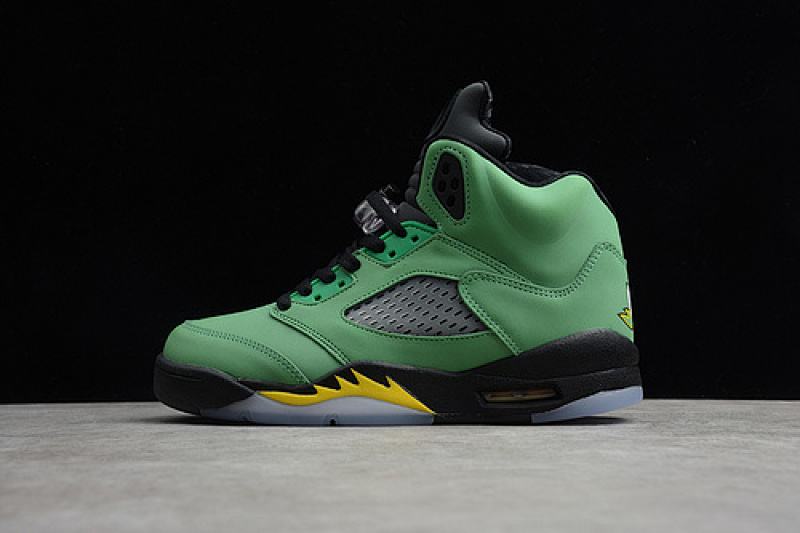 Jordan AIR Jordan 5 RETRO SE OREGON APPLE GREEN/BLACK-YELLOW STRIKE-BLACK · CK6631-307, photo 1