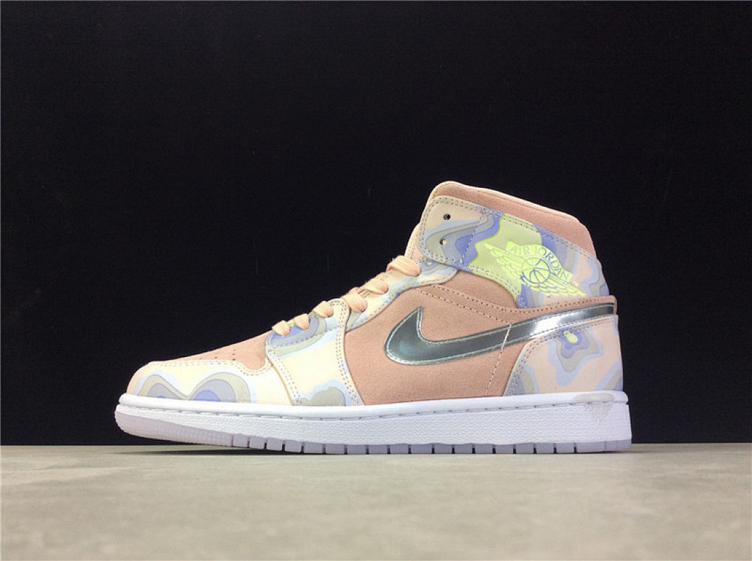 Jordan [CW6008-600]-[AIR JORDAN 1 MID SE P SPECTIVE WASHED CORAL/CHROME-LIGHT WHISTLE] (HER), photo 1