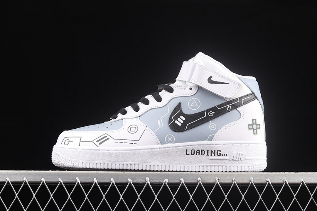 Nike Nike AIR FORCE 1 MID WHITE/BLACK/LIGHT BLUE · CW2288-115, photo 1