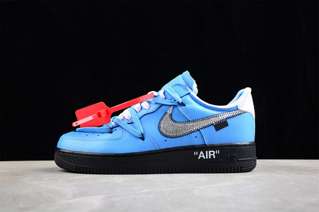 Nike [CI1173-400]-[OFF-WHITE AIR FORCE 1 MCA UNIVERSITY BLUE/WHITE-UNIVERSITY RED-METALLIC (SILVER]), photo 1