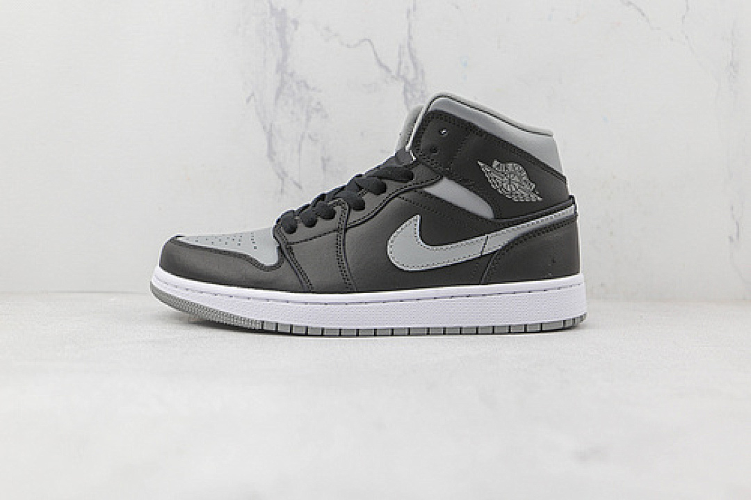 Jordan [BQ6472-007]-[AIR JORDAN 1 MID SHADOW BLACK/PARTICLE GREY/WHITE]-[WOMAN:36-39]-[MAN:40-47], photo 1