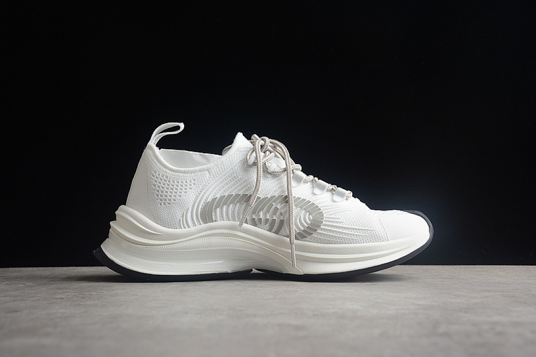 Gucci [680893USM108475]-[GU*CCI KNIT SNEAKERS WHITE/WHITE/LIGHT GREY]-[WOMAN:36-39]-[MAN:40-46] - Image 12