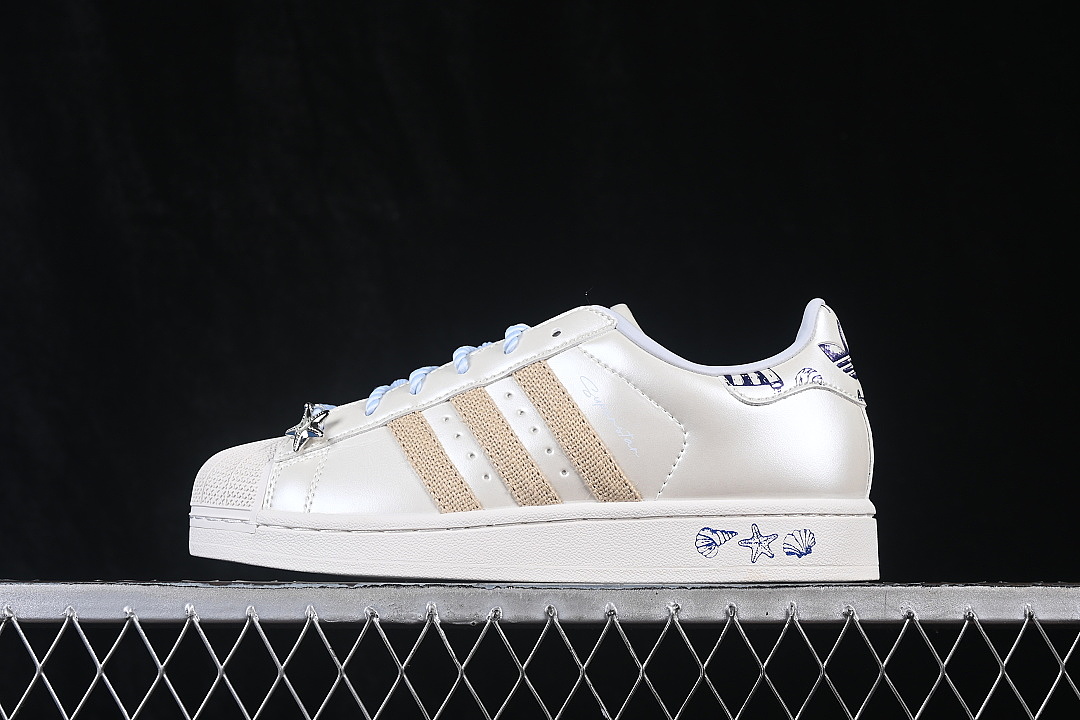 Adidas SUPERSTAR II SHELL TOE CASUAL SNEAKERS PEARL WHITE/WHEAT · LB9763, photo 1