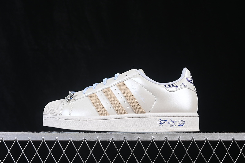 Adidas SUPERSTAR II SHELL TOE CASUAL SNEAKERS PEARL WHITE/WHEAT · LB9763, photo 1