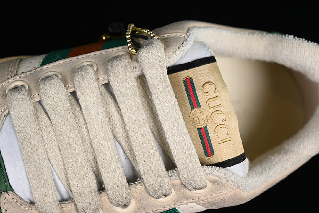 Gucci [9Y9209443]-[GU*CCI DISTRESSED SCREENER SNEAKER WHITE/BROEN/GREY/GREEN]-[WOMAN:35-40] - Image 9