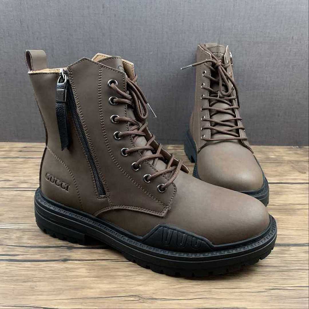 Gucci [ALE*XANDER X GU*CCI HIGH MARTIN BOOTS LIGHT BROWN/LIGHT BROWN/BLACK]-[MAN:38-44] - Image 12