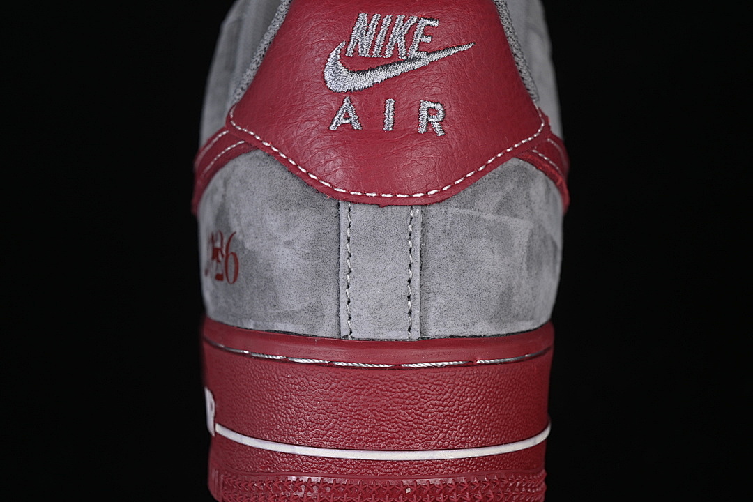 Nike [XL1982-335]-[AIR FORCE 1 07 LOW BEIGE/GREY/WINE RED]-[WOMAN:36-39]-[MAN:40-45] - Image 7