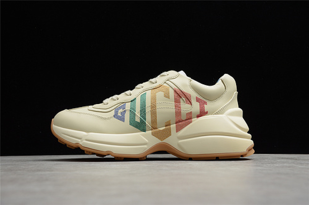 On Running On Running [GU*CCI RHYTON VINTAGE TRAINER SNEAKERS BEIGE/BEIGE/MULTI-COLOR]-[UNISEX:35-44], photo 1